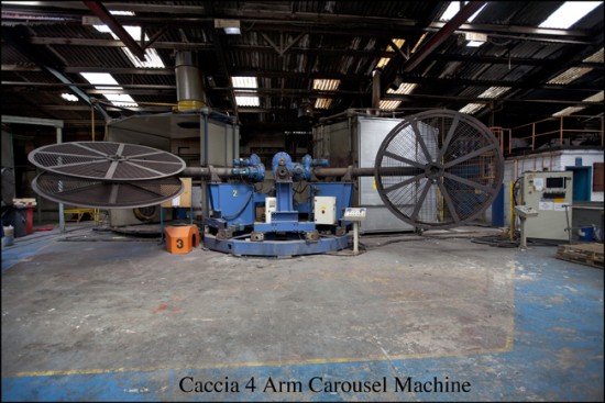 Caccia four arm carousel roto moulding machine