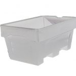 White mortar tub on a white background